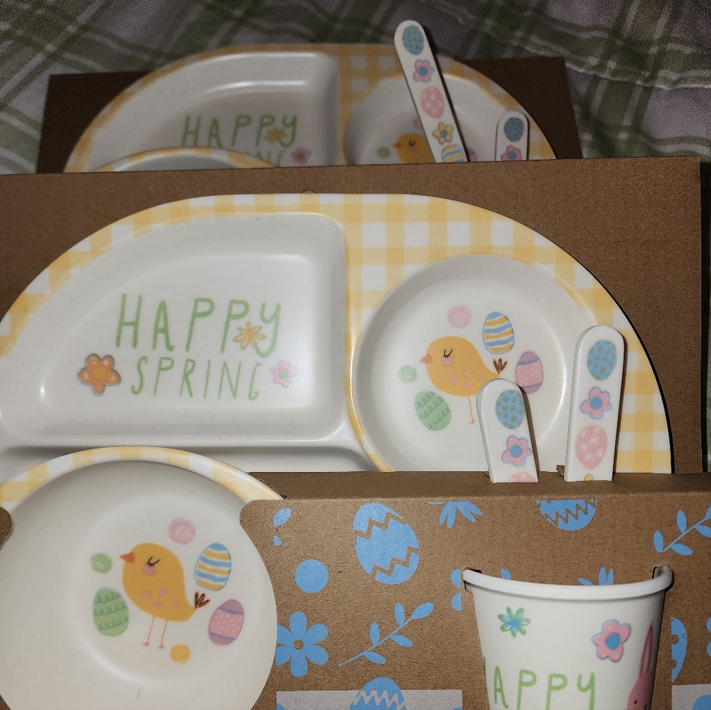 1 X Kids Spring Bamboo Dinning Set